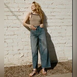 Doen Classic Blue Wide Leg Jeans